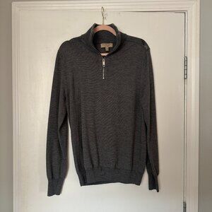 Burberry Charcoal Zip-Up Sweater
